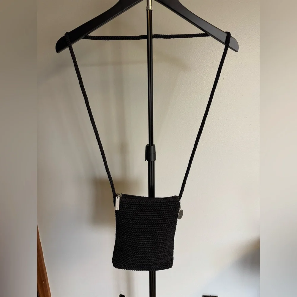 The Sak Black Crochet Crossbody Bag